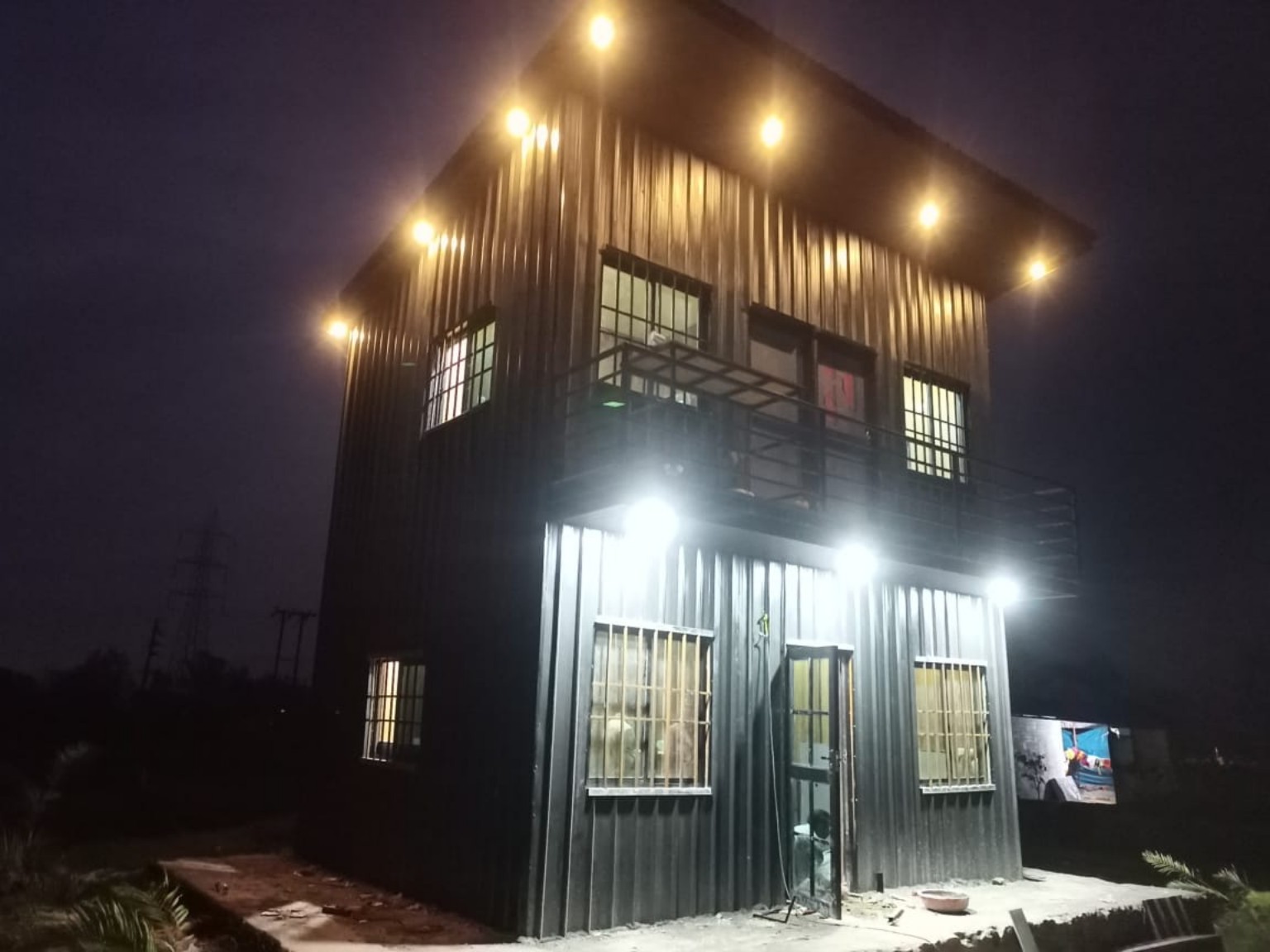 ACP cladding and glass façade